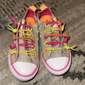 Girls Converse size 11 sherbet colors LIKE NEW